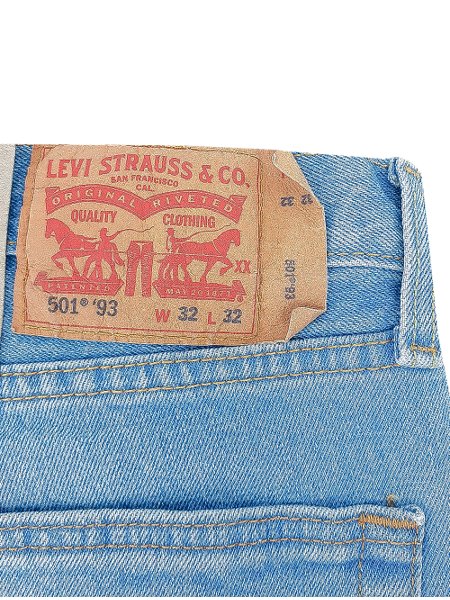 Calça Levis Jeans Masculina 501 '93 Straight Original Stretch Clara