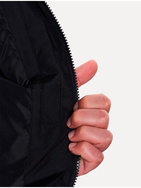Jaqueta Calvin Klein Jeans Bomber Recycled Polyester Zip Up Preta