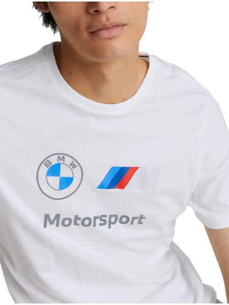 Camiseta Puma Masculina BMW M Motorsport Essentials Logo Branca