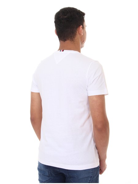 Camiseta Tommy Hilfiger Masculina Core Logo Tee Branca - Sea