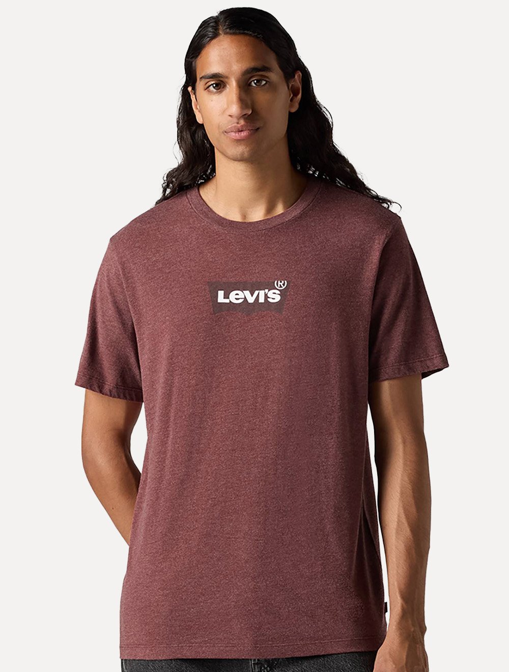 Camiseta Levis Masculina Logo Pequeno Batwing Classic Vermelha