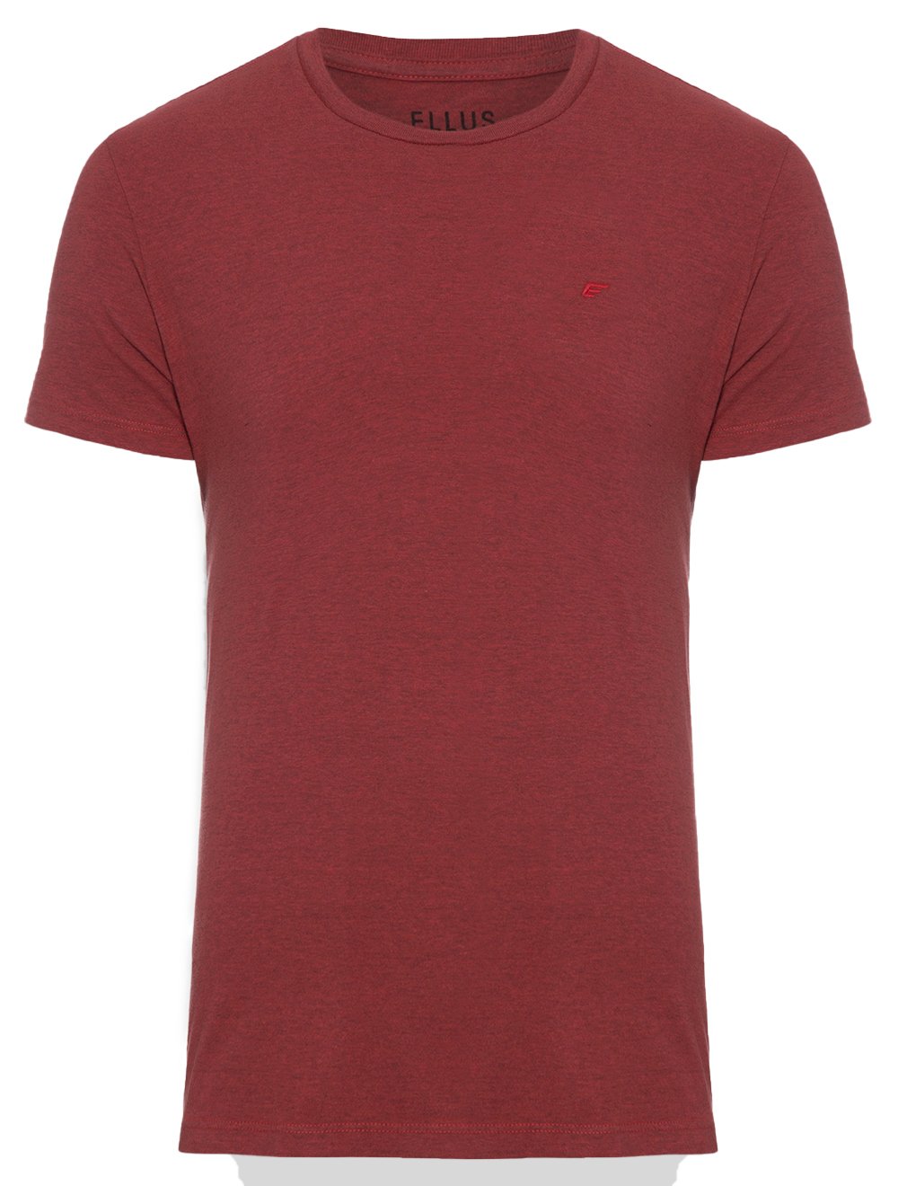 Camiseta Ellus Masculina Cotton Fine Classic Logo Mescla Vermelha