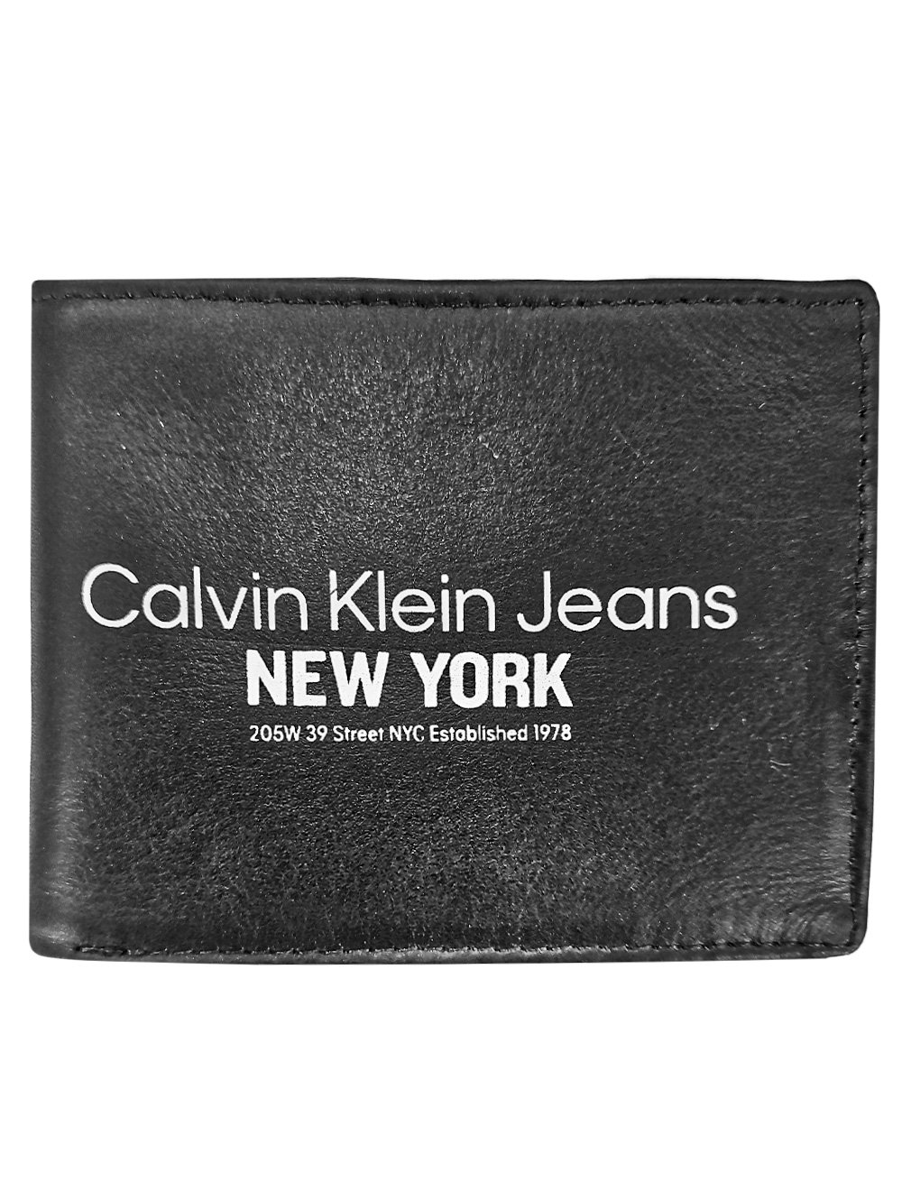 Carteira Calvin Klein Jeans Masculina CKJ Silk New York Preta