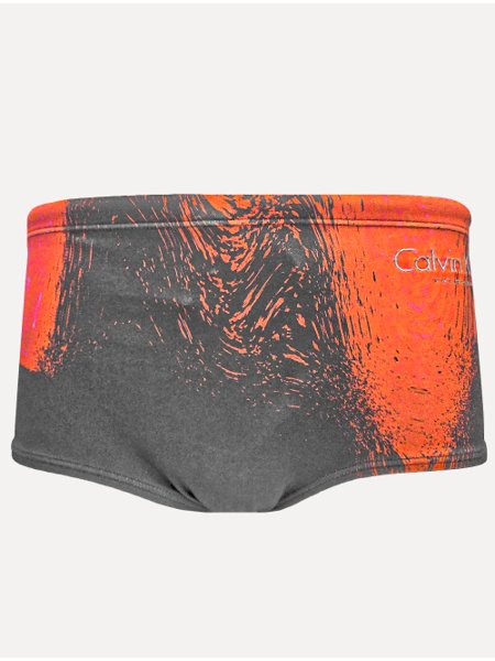 Sunga Calvin Klein Swimwear Grunge Grafite/Orange