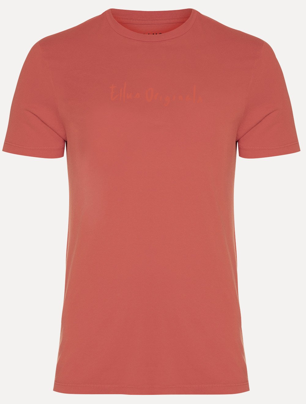 Camiseta Ellus Masculina Cotton Fine Originals Logo Rosa Escuro
