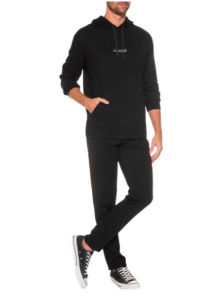 Blusa Masculina de Moletom Logo - Calvin Klein Jeans - Preto - Shop2gether