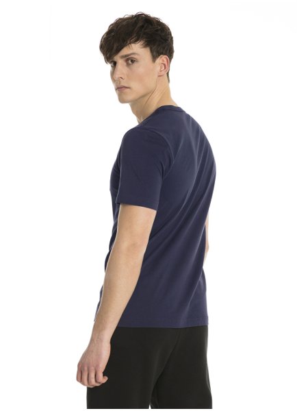 Camiseta Puma Masculina Essentials Chest Logo Tee Azul Marinho