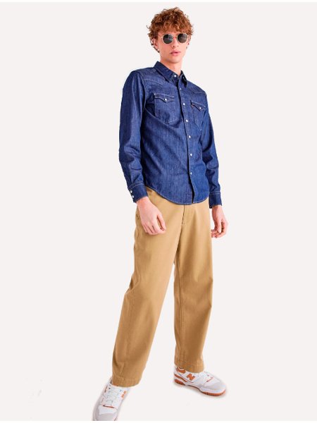 Camisa Levis Masculina Jeans Classic Western Standart Médio