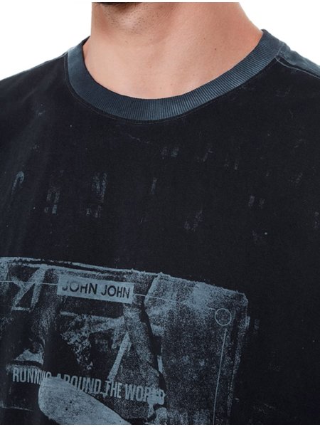 Camiseta John John Logo Azul-Marinho - Compre Agora
