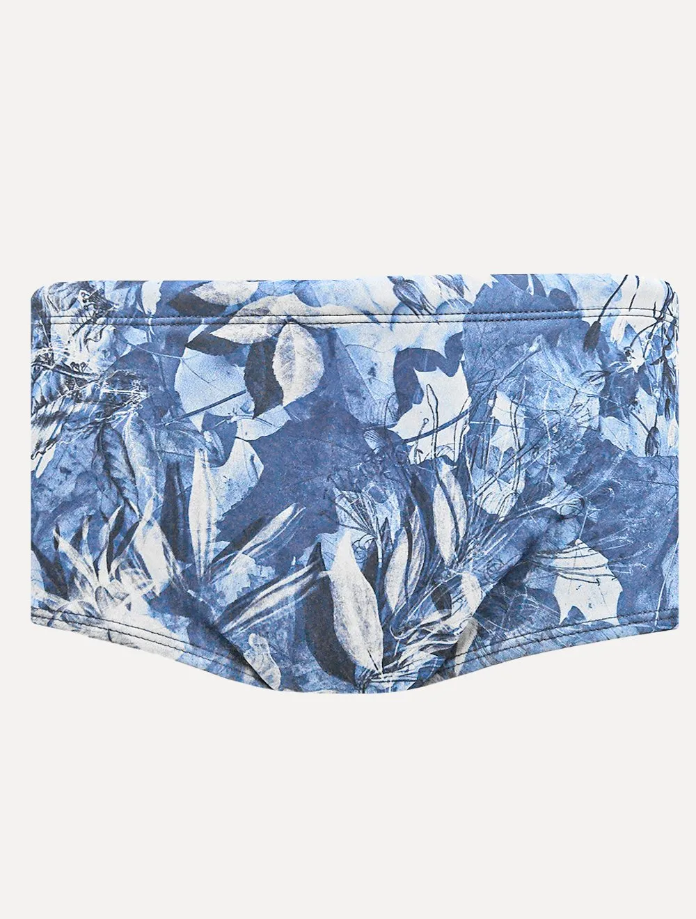 Sunga Calvin Klein Swimwear Floral Negativo Azul
