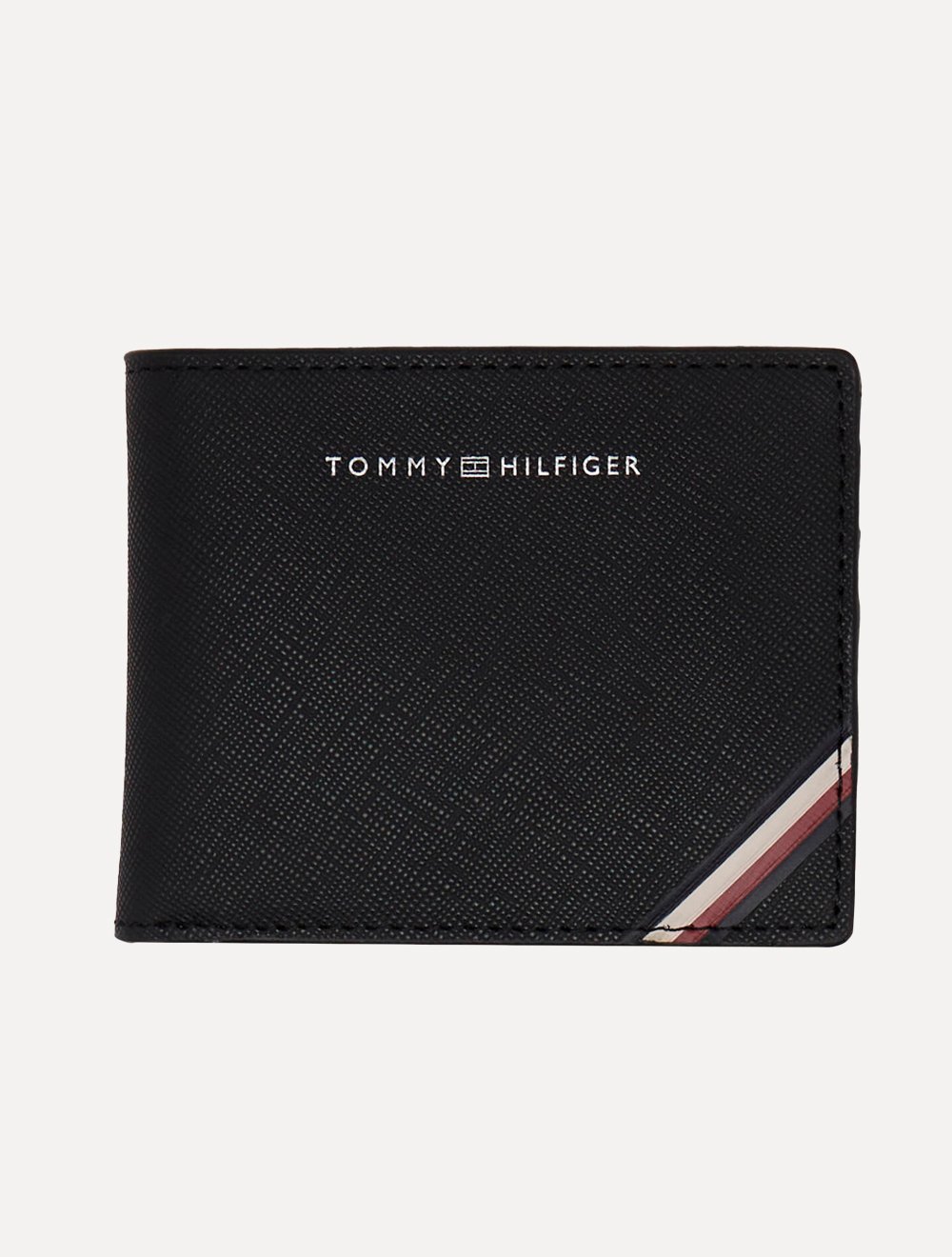 Carteira Tommy Hilfiger Masculina Couro Nappa Flat Billfold Preta