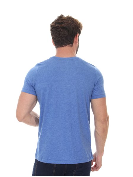 Camiseta Ralph Lauren Masculina Essential Color Icon Azul Mescla