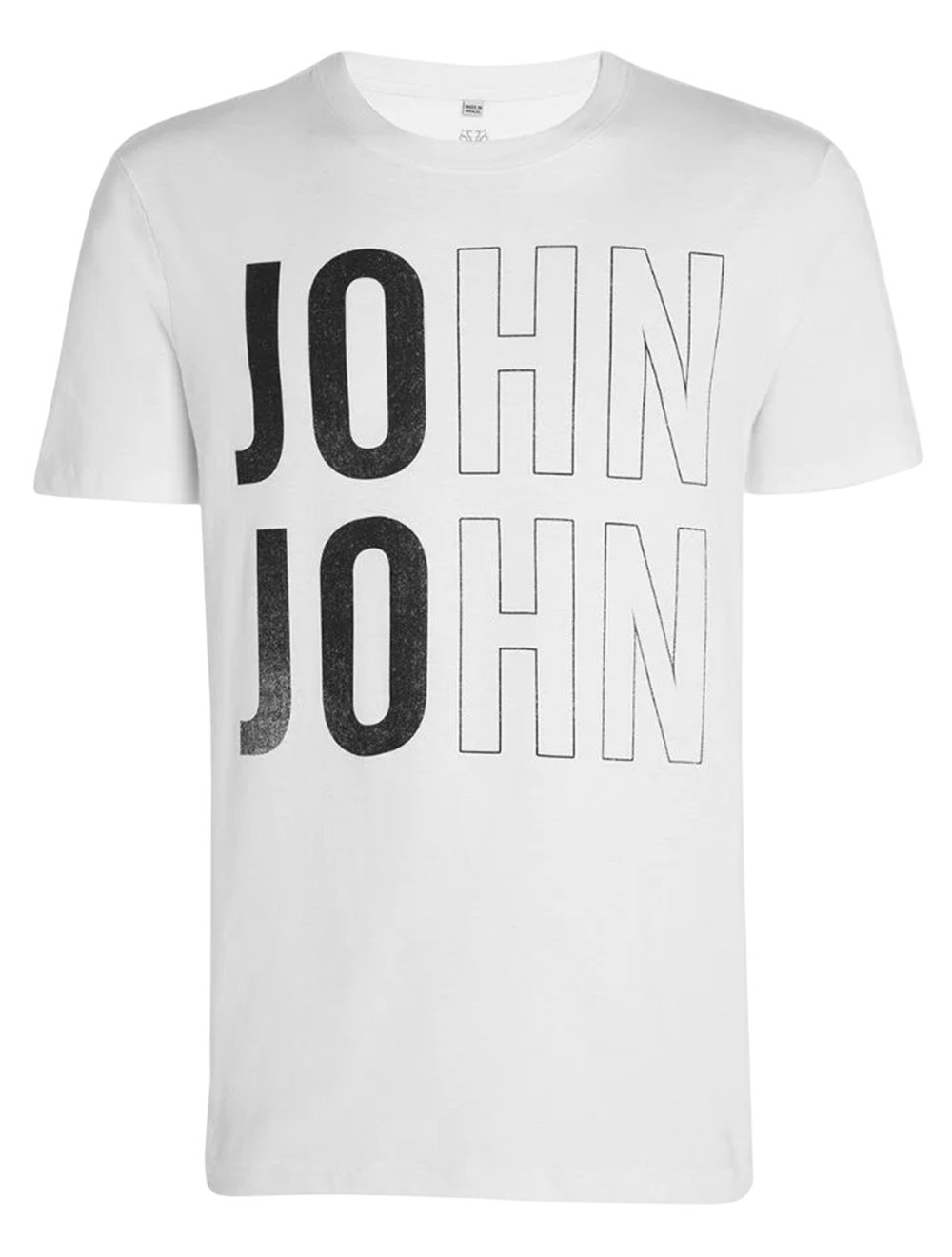 Camiseta John John Masculina Regular JJ Made In Cinza Claro, Secret Outlet  em 2023
