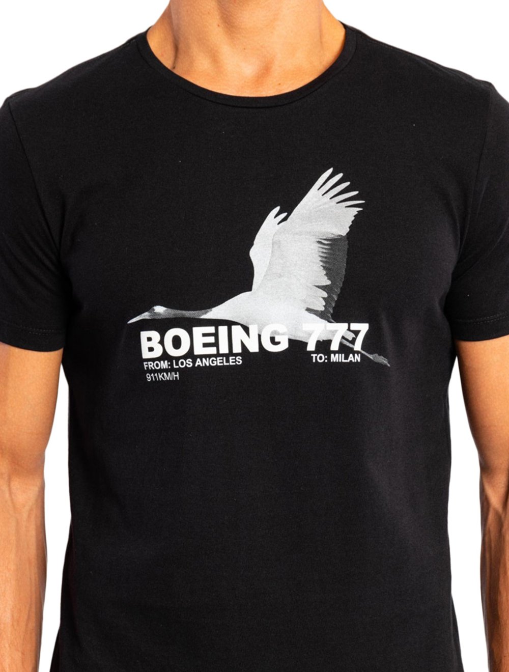 Camiseta Sergio K Masculina Boeing 777 Preta