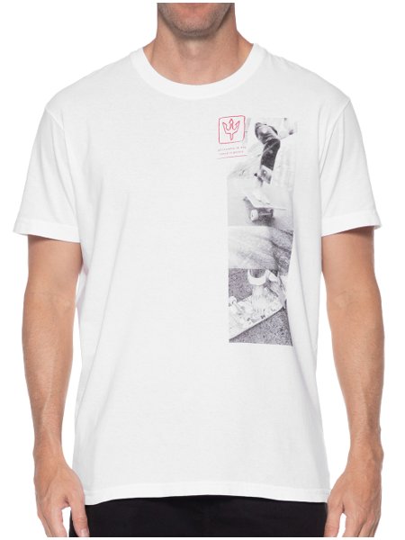 Camiseta Osklen Masculina Regular Stone Summer Sk8 Branca