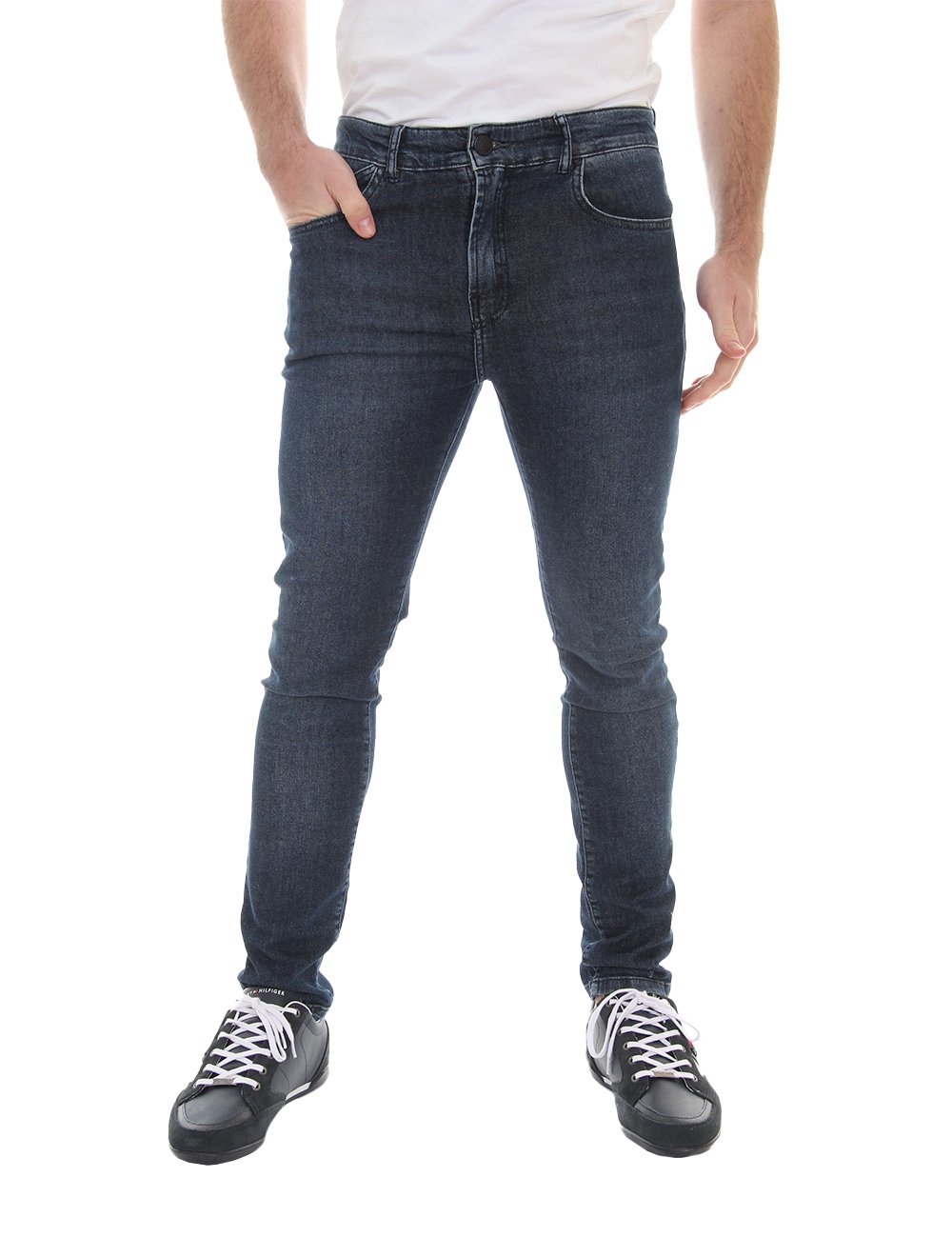 Calça VR Jeans Masculina Slim Dark Indigo Elastic Escura