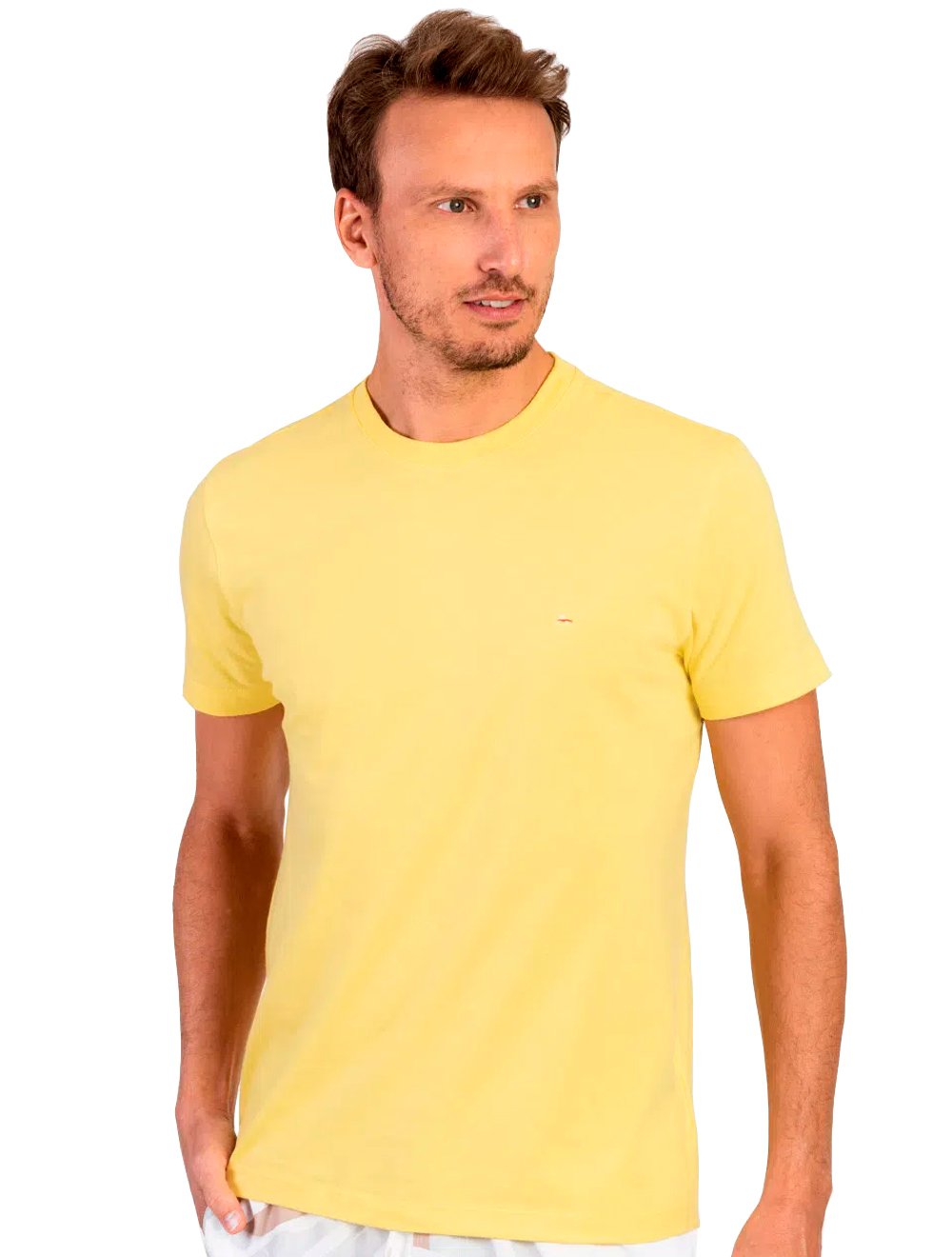 Camiseta Aramis Masculina Basic Lisa Amarela