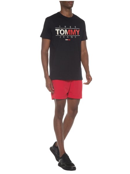 Camiseta Tommy Jeans Masculina Essential Graphic Preta