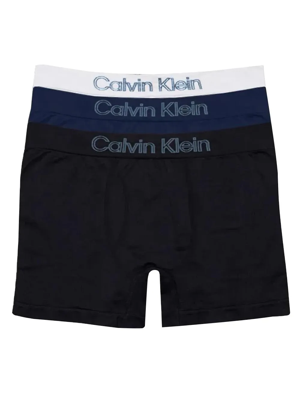 Cuecas Calvin Klein Trunk Seamless Outline Logo Azul Escuro Preto e Branco  Pack 3UN