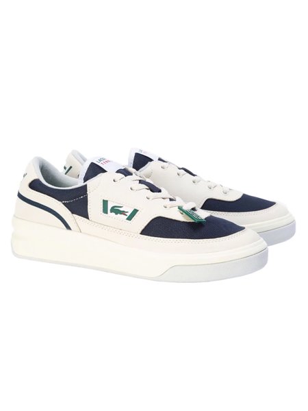 Tênis Lacoste Masculino em Couro G80 OG Off-White e Marinho | Secret Outlet
