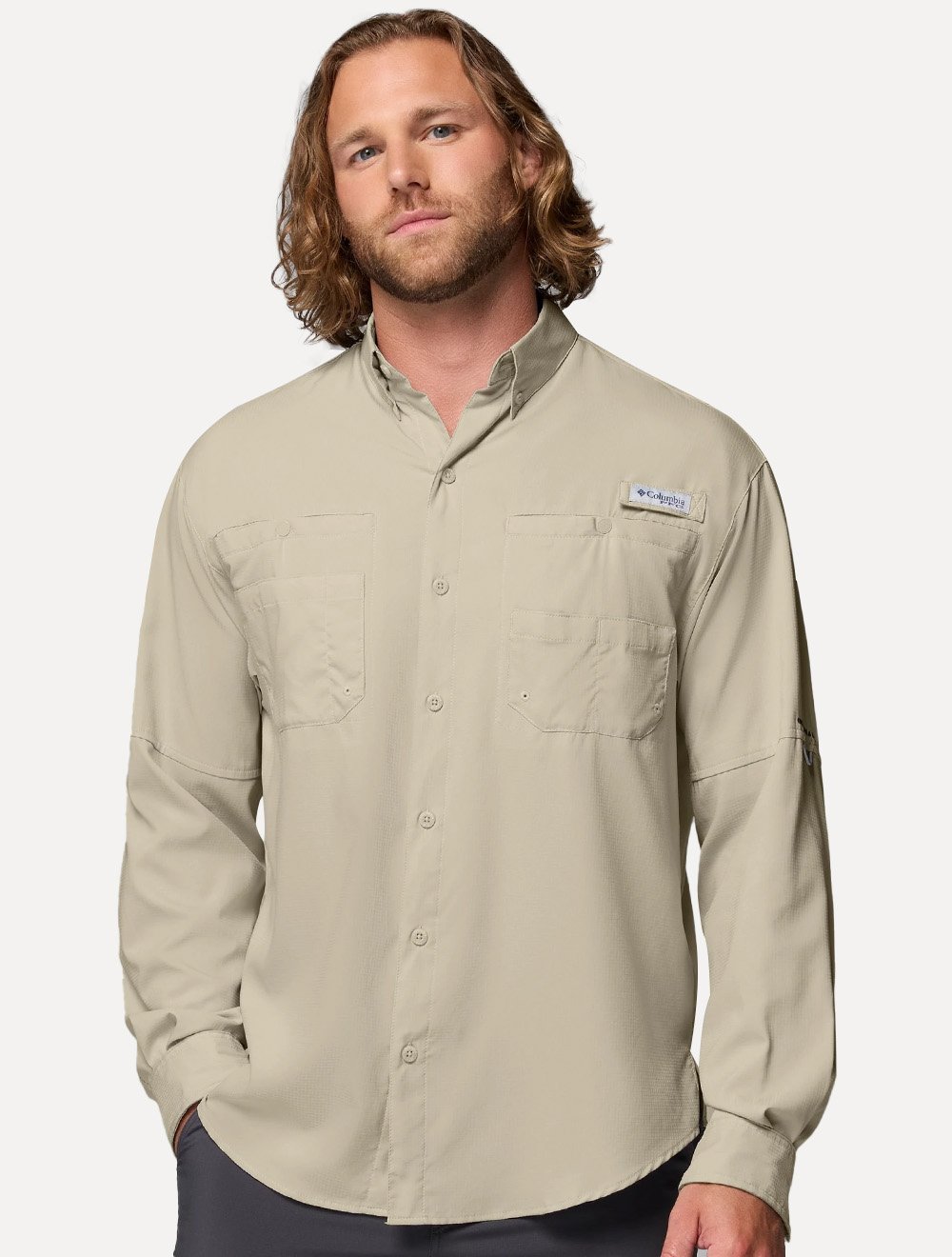 Camisa Columbia Masculina Tamiami II Fossil Cáqui | Secret Outlet