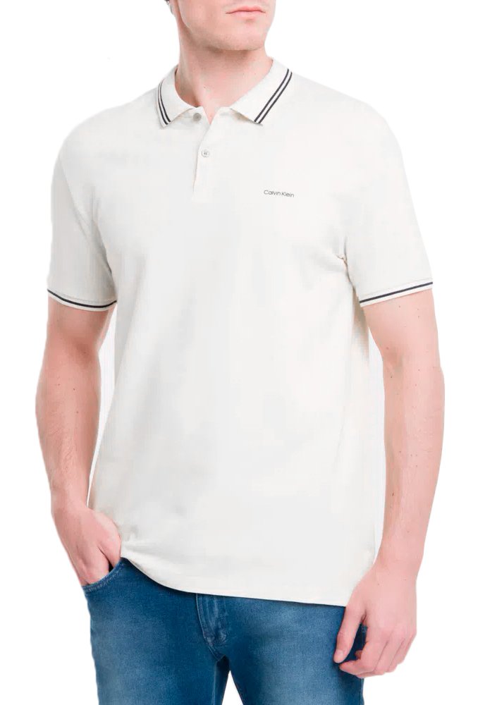 polo branca calvin klein