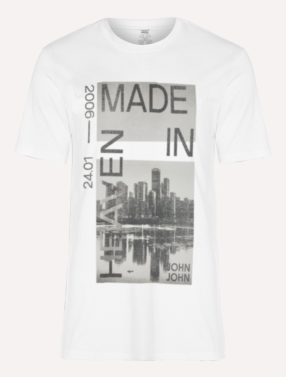 Camiseta John John Masculina Regular JJ Made In Cinza Claro