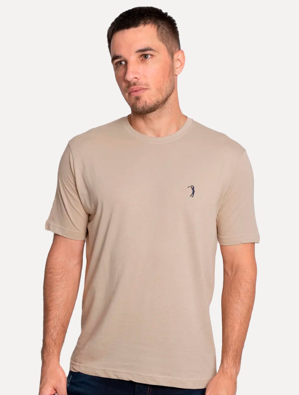 Camiseta Aleatory Masculina Dark Grey Icon Cáqui