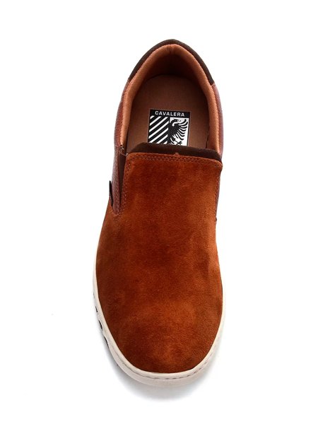 Mocassim Cavalera Masculino Ravi Camurça Ferrugem Marrom | Secret Outlet