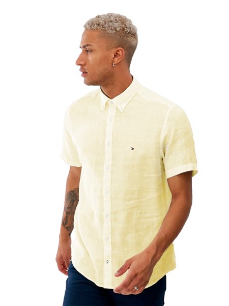 camisa linho tommy hilfiger