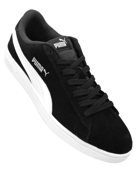 Tênis Puma Masculino Camurça Smash V2 Preto