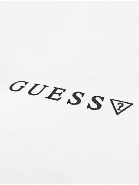 Camiseta Guess Masculina Dark Small Silk Logo Branca