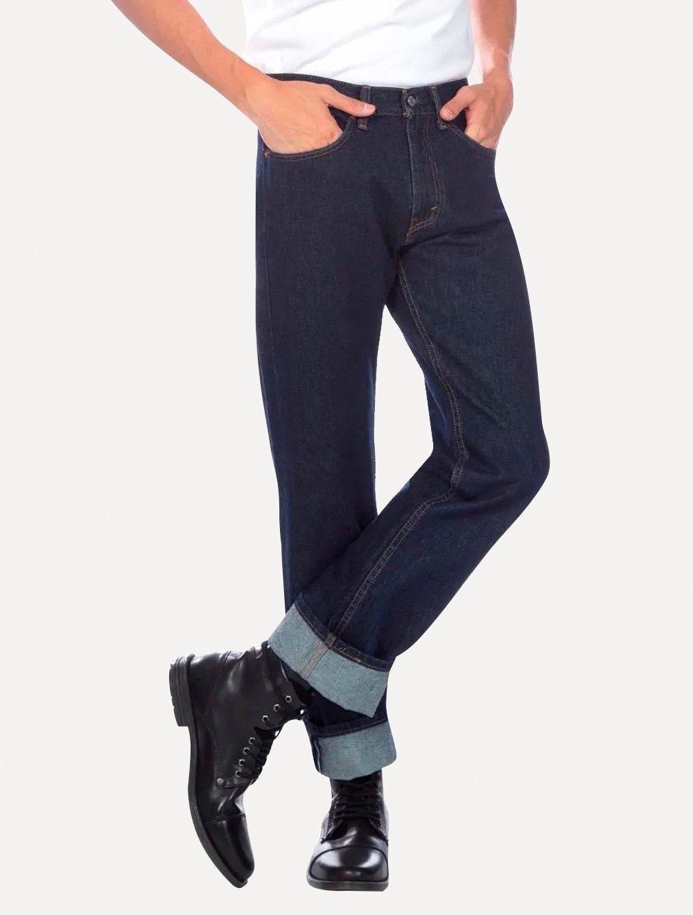Calça Levis Jeans Masculina 505 Regular Blue Dark