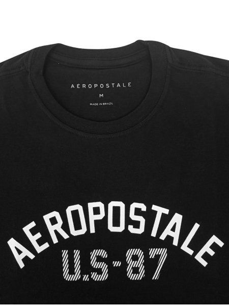 Camiseta Aeropostale Masculina Aero U.S-87 Preta 