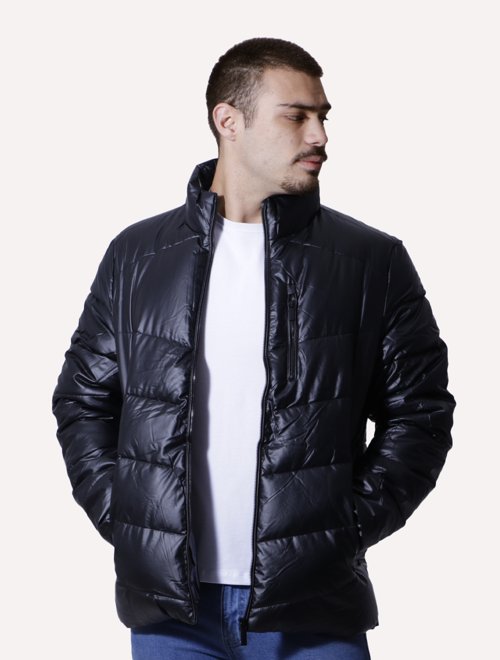 Jaqueta Victory Eagle Masculina Metallic Zip Azul Marinho | Secret