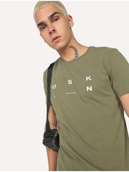Camiseta Osklen Masculina Slim Vintage OSK RJ Verde