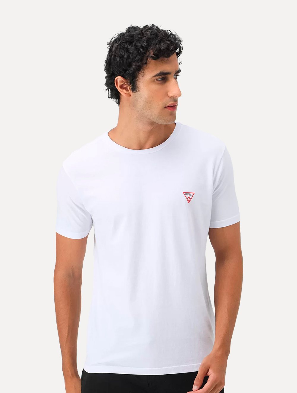 Camiseta Guess Masculina Original Small Triangle Branca