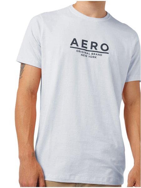 Camiseta Aeropostale Aero Original Brand New York Azul Claro