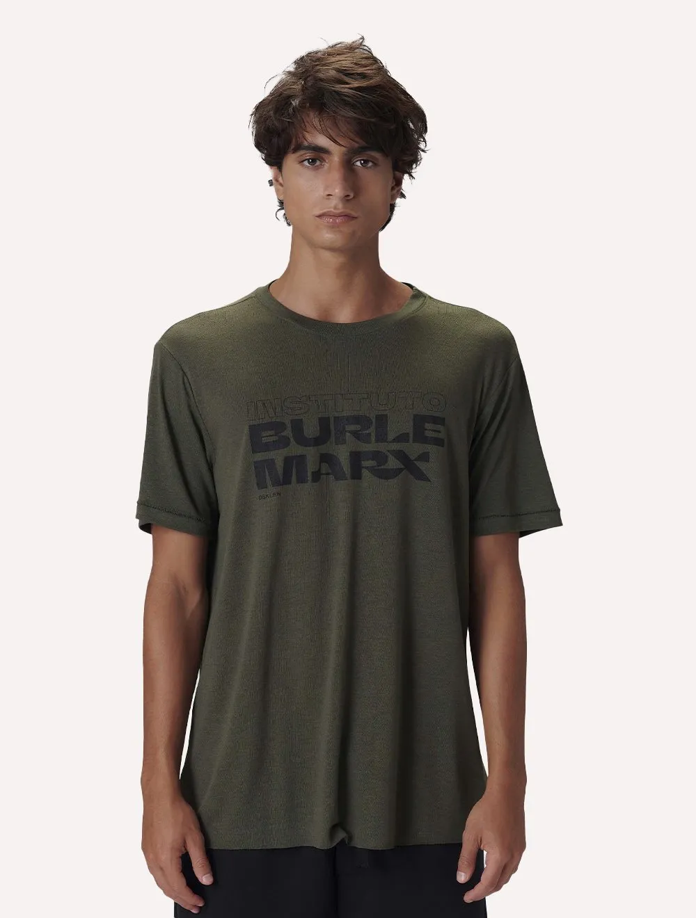 Camiseta Osklen Masculina Regular Instituto Burle Marx Verde Escuro