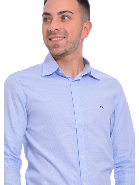 Camisa calvin klein slim fit masculina Clearance