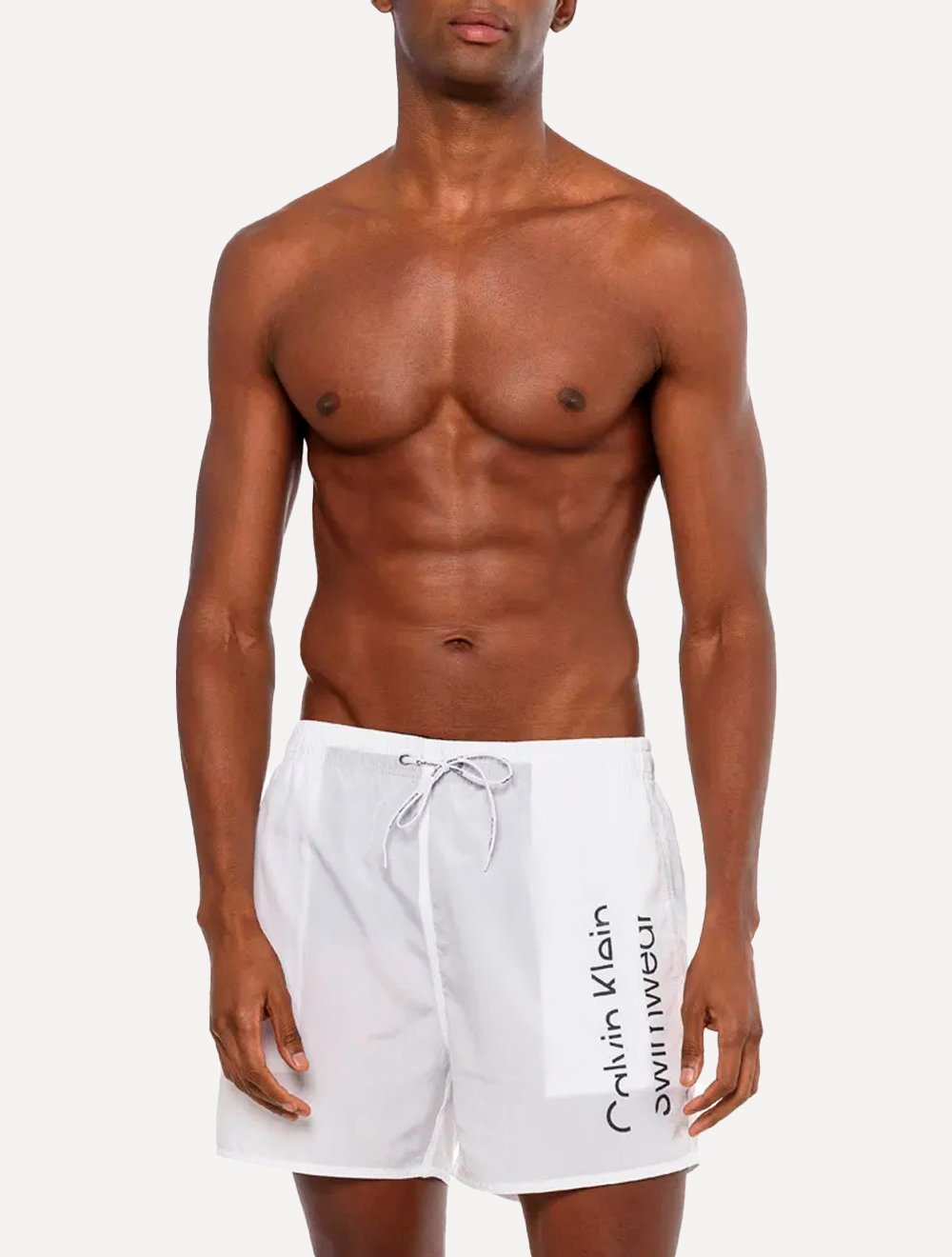 Short Calvin Klein Swimwear D'Água Half Logo Branco