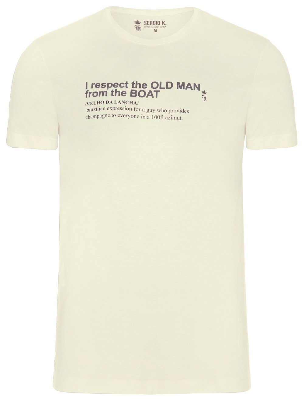 Camiseta Sergio K Masculina Old Man From The Boat Off-White