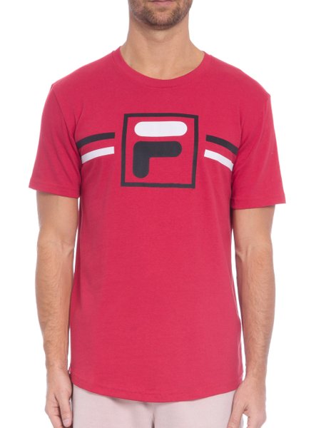 Camiseta Fila Masculina FBox Stripes Vermelha