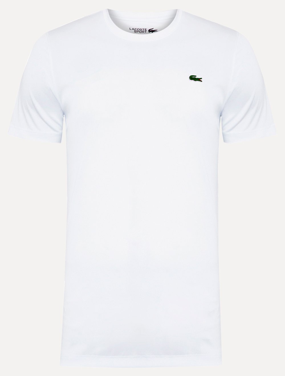 Camiseta Lacoste Masculina Plain Croc Trainning Poliéster Branca