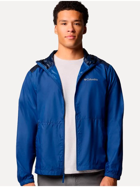 Jaqueta Columbia Masculina Discovery Loop Windbreaker Royal