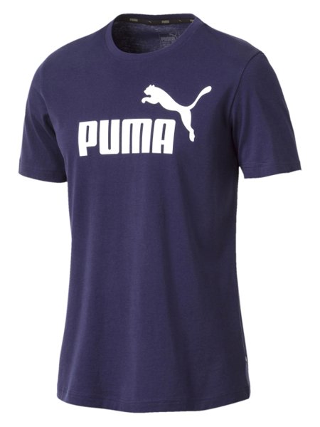 Camiseta Puma Masculina Essentials Chest Logo Tee Azul Marinho