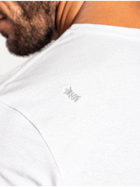 Camiseta Sergio K Masculina Back To Basics Pima White Logo Branca