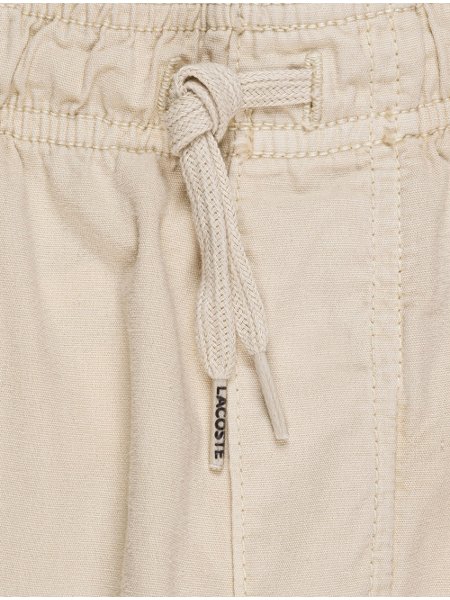 Bermuda Lacoste Masculina Cotton Cargo Pockets Off-White