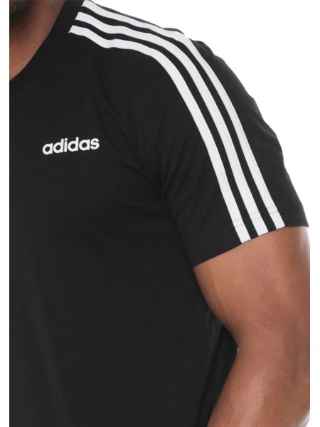 camiseta 3 stripes adidas preta