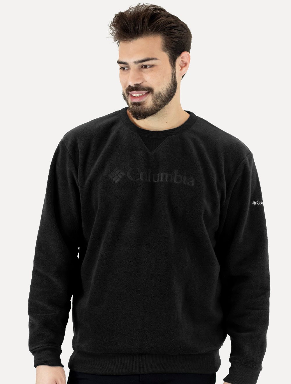 Blusa Columbia Masculina Fleece Steens Mountain Crew Preta